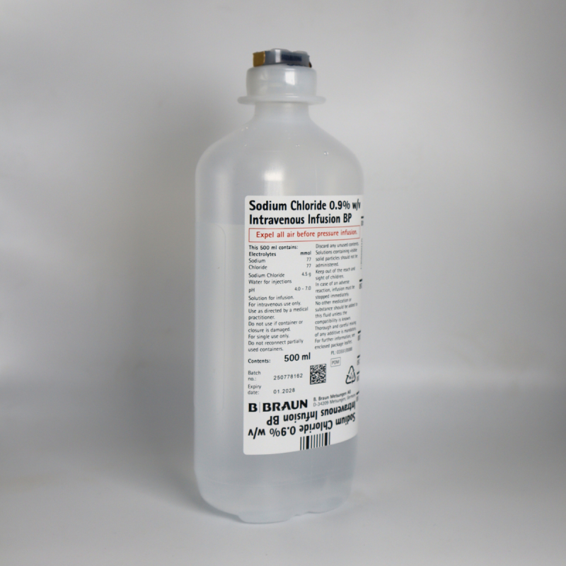 Sodium chloride NaCL saline IV drip bottles 500ml